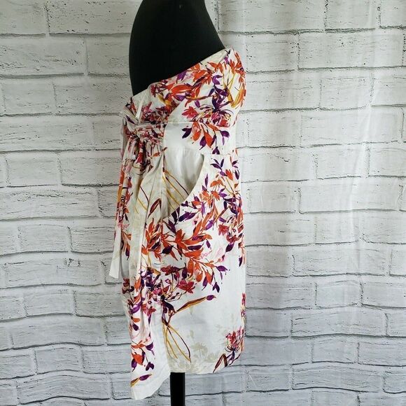 Torrid Ivory Cherry Blossom Strapless Dress Womens Size 20 - Picture 2 of 7